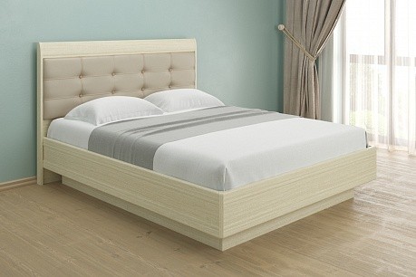 Кровать КР-1853 - спальное место 1,6х2,0, с мягким изголовьем.,в 1150(370*), Ш 1705, Г 2080 мм